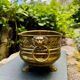 Baroque lion brass planter