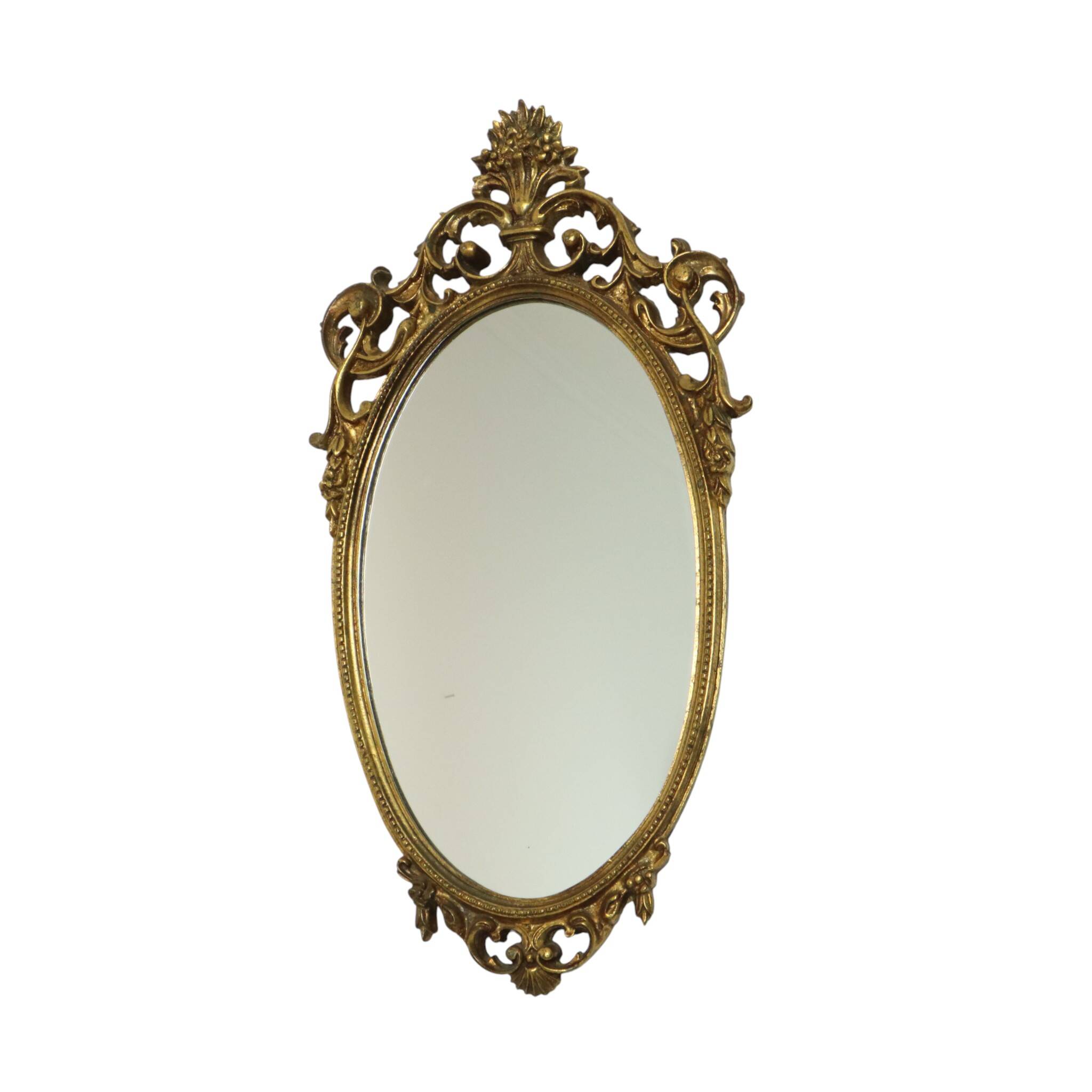 Classic French Rococo Baroque Style Mirror Gold Resin 70cm