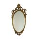 Miroir classique en résine dorée de style rococo baroque 70 cm