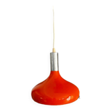 Space age orange 70s pendant light