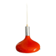 Space age orange 70s pendant light