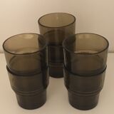 Lot 6 glasses stacking 70s