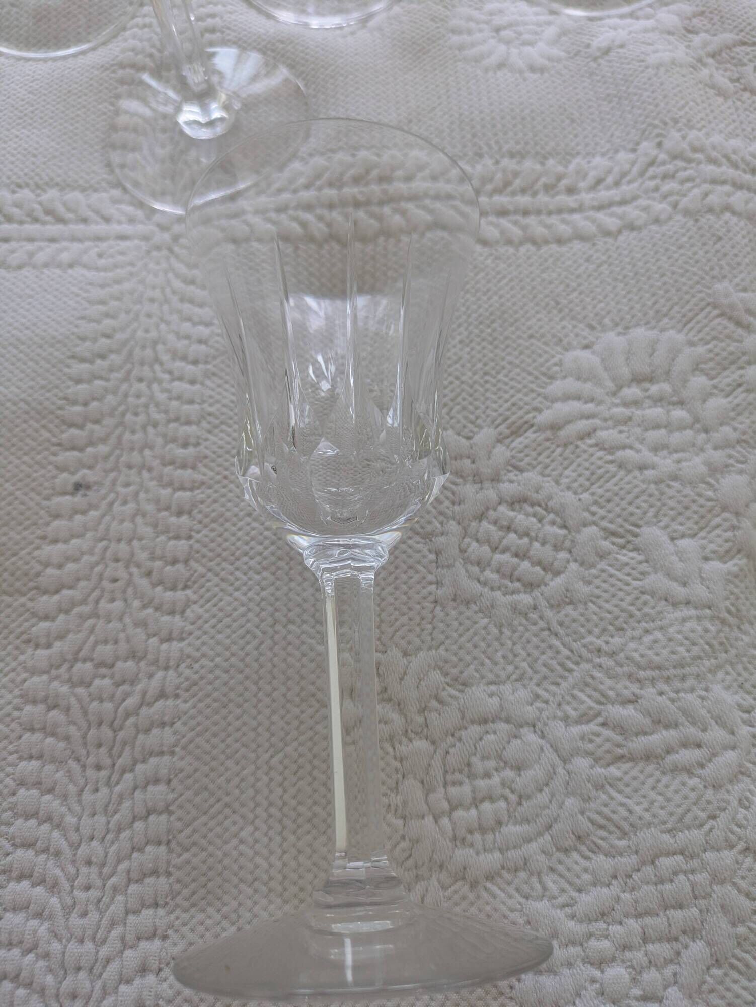 Large 19-Piece Vintage Val Saint Lambert Crystal Glassware Set