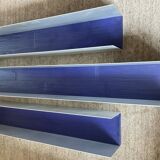 Series 3 contemporary wall-mounted bookcase shelves in aluminum and wood