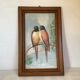 Old frame with two birds
