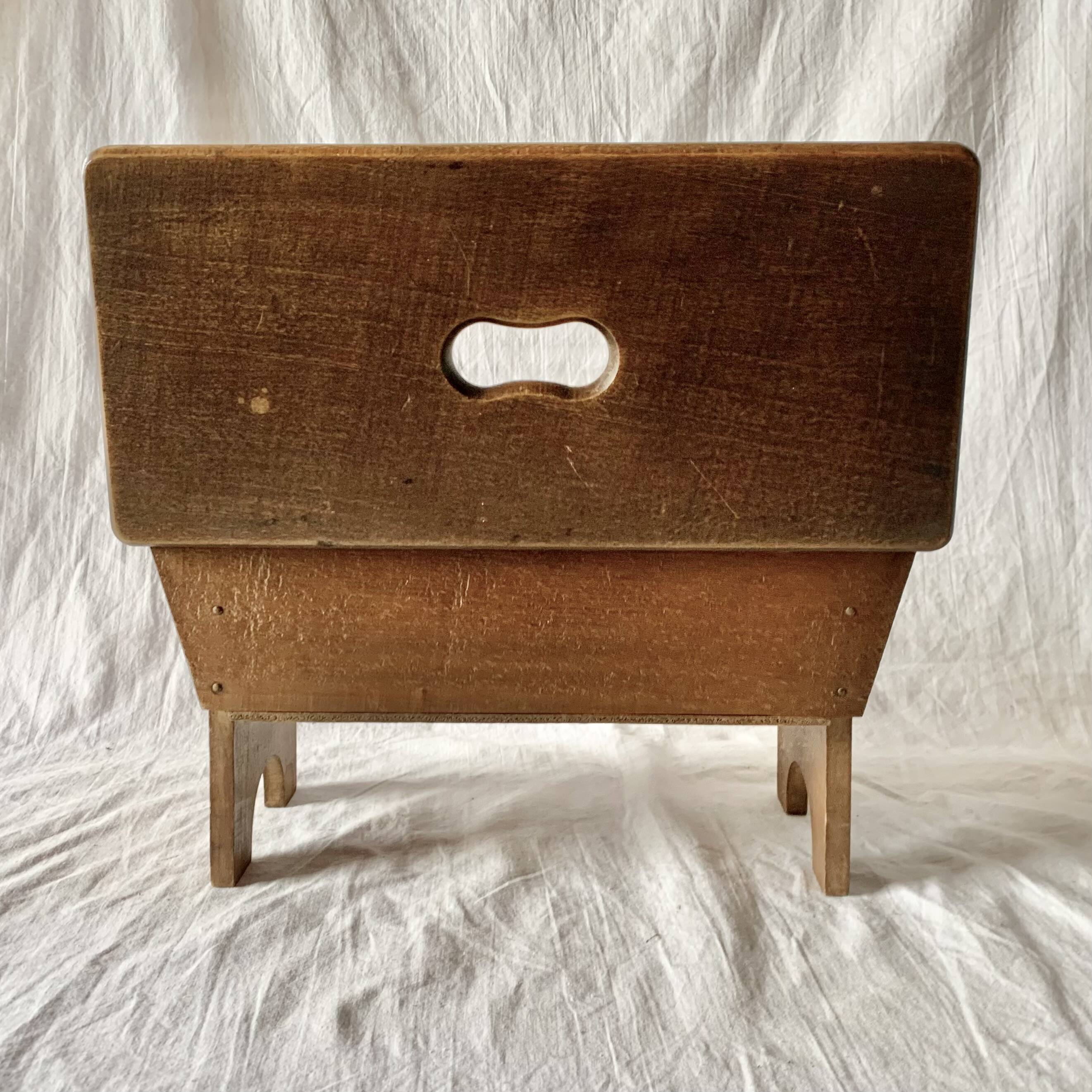 Rustic solid wood footrest