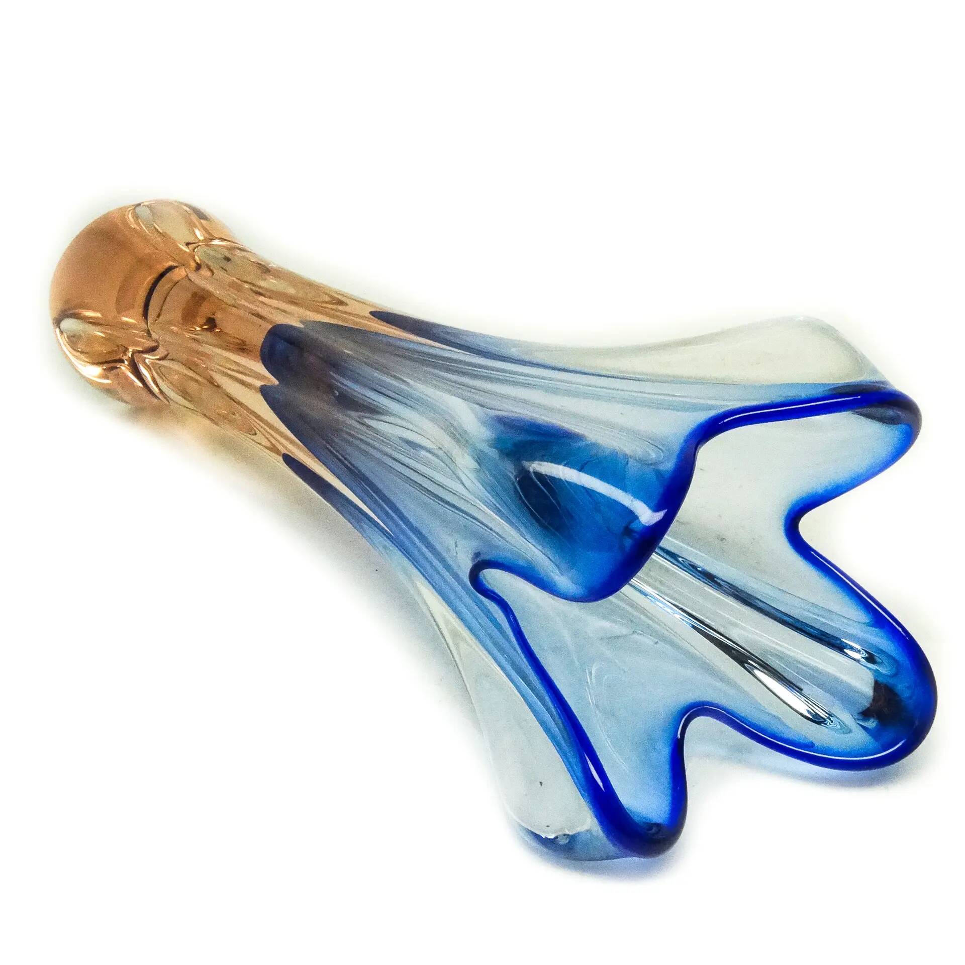 Vase, mid-century modern, glass, designed by J. Hospodka, Czechoslovakia, 1960s
