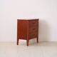 Mahogany chest of drawers with metal handles
