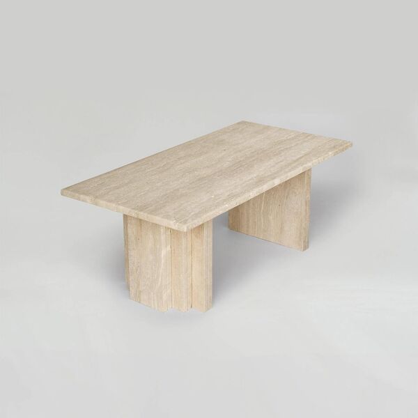 Table basse en travertin brut