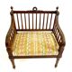 Ancien fauteuil style Louis XVI assise large
