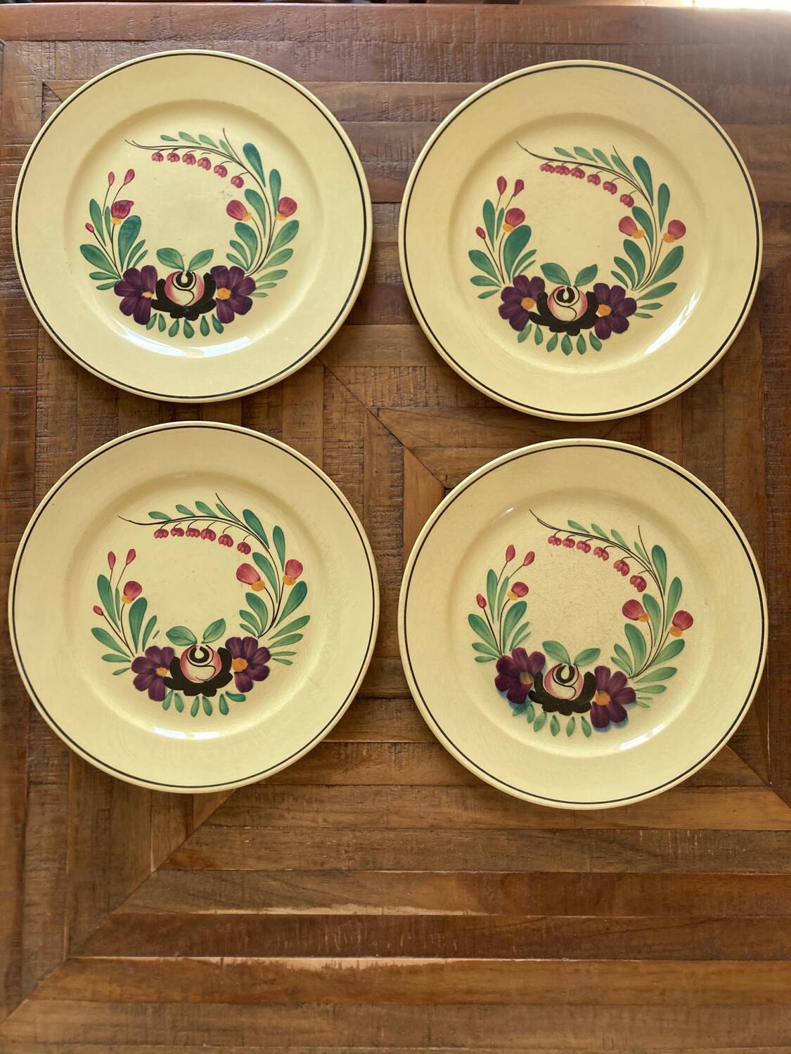 4 assiettes Sarreguemines