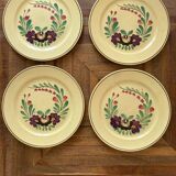 4 Sarreguemines plates