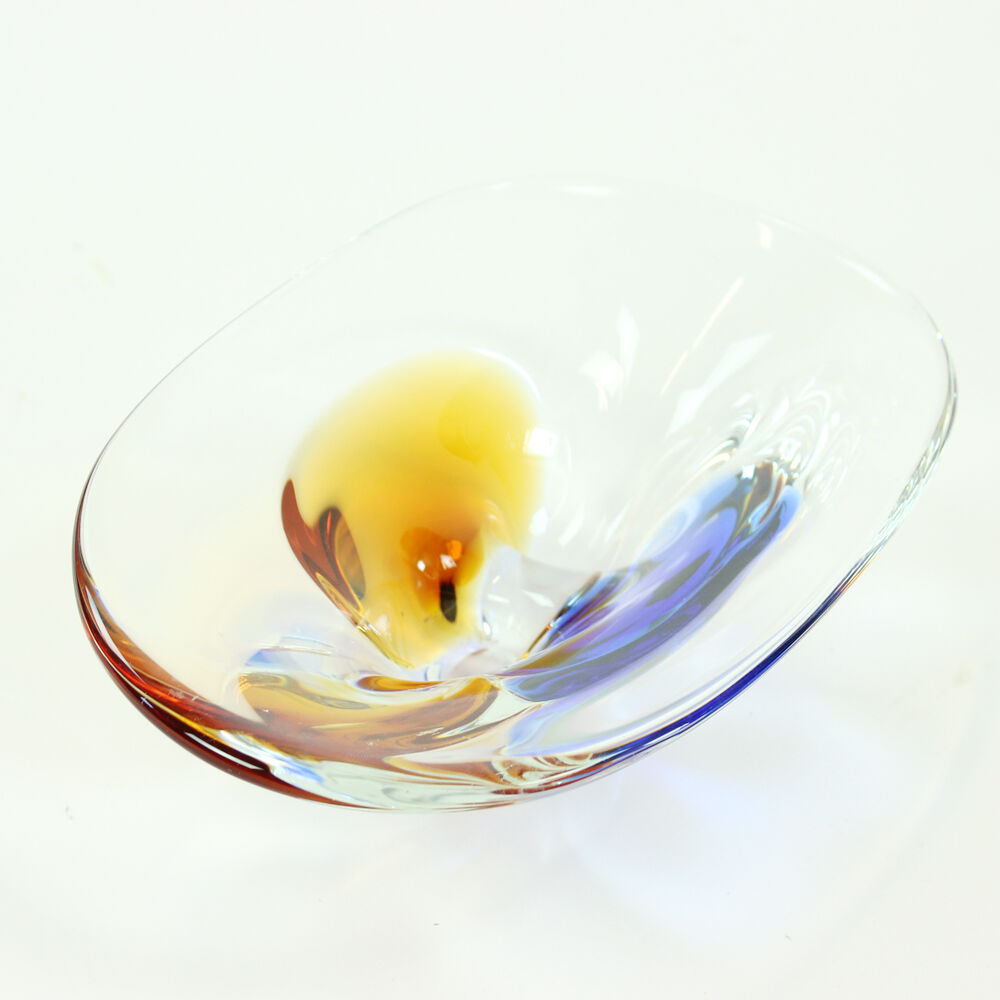 Art Glass Bowl by Frantisek Zemek for Sklarna Mstisov, 1960s
