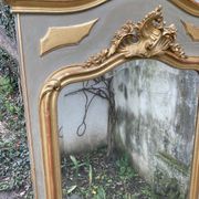 Antique mirror - 98 x 160 - wood and gilded stucco