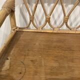 Small Rattan & Bamboo Shelf