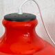Dark orange opaline glass pendant light
