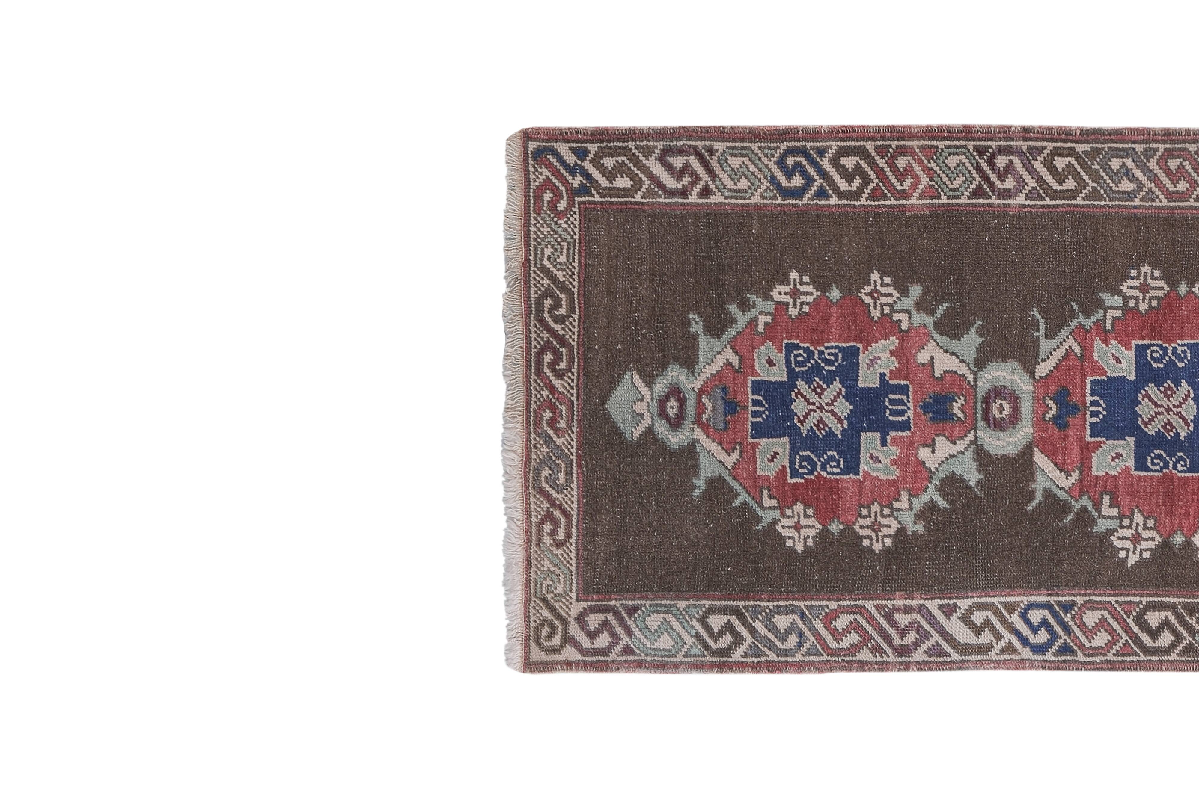 Vintage Turkish Oushak Rug Handwoven 84x220 cm