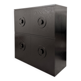 Graphical Defour black cabinet, 1970s.
