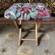 Pair of poly comfort armchairs and 1 footrest