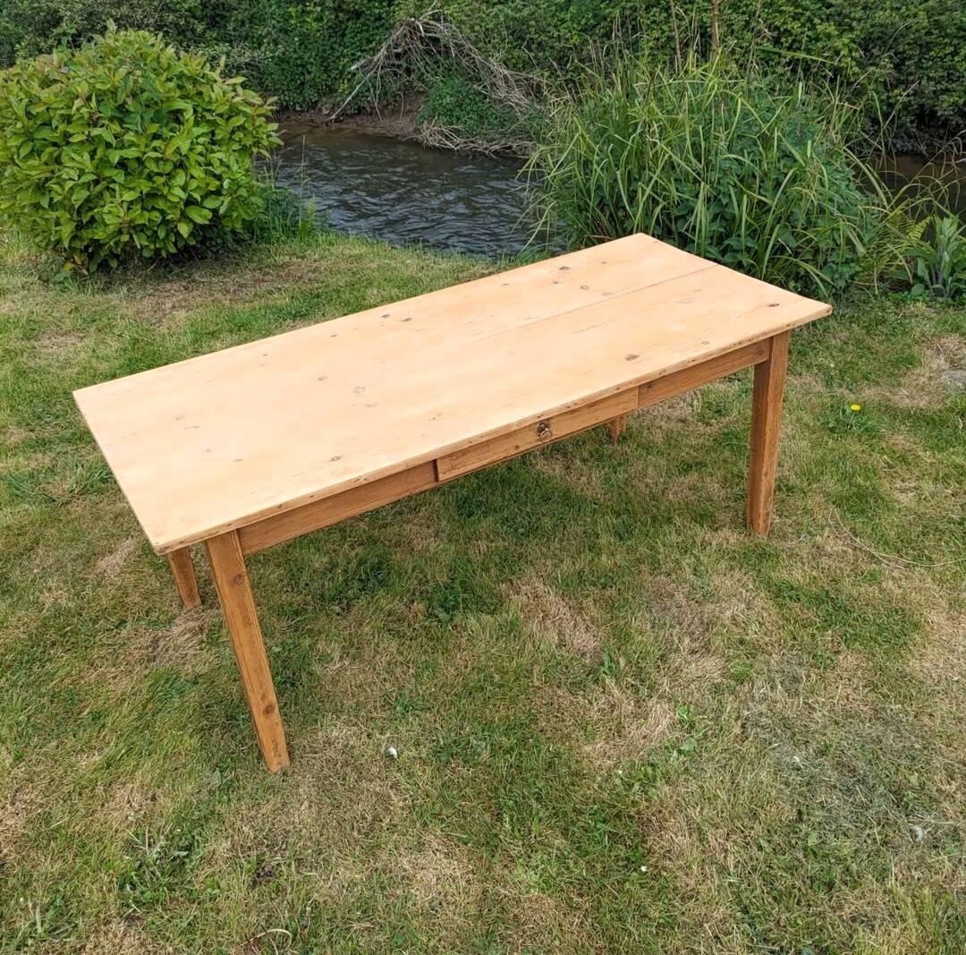 Vintage Pine Farm Table - Chic Country Style - 180cm