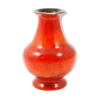 Red ceramic vase 6614 Bay Keramik, Germany 70