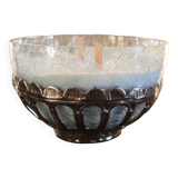 Coupe verre craquelé bougie à la cire de soja