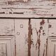 Antique low sideboard with powder pink patina – waxed solid wood