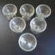 6 old bistrot style glass cups in moulded glass
