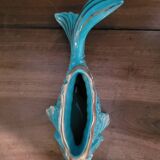 Fish Turquoise Vase 1950 Paby