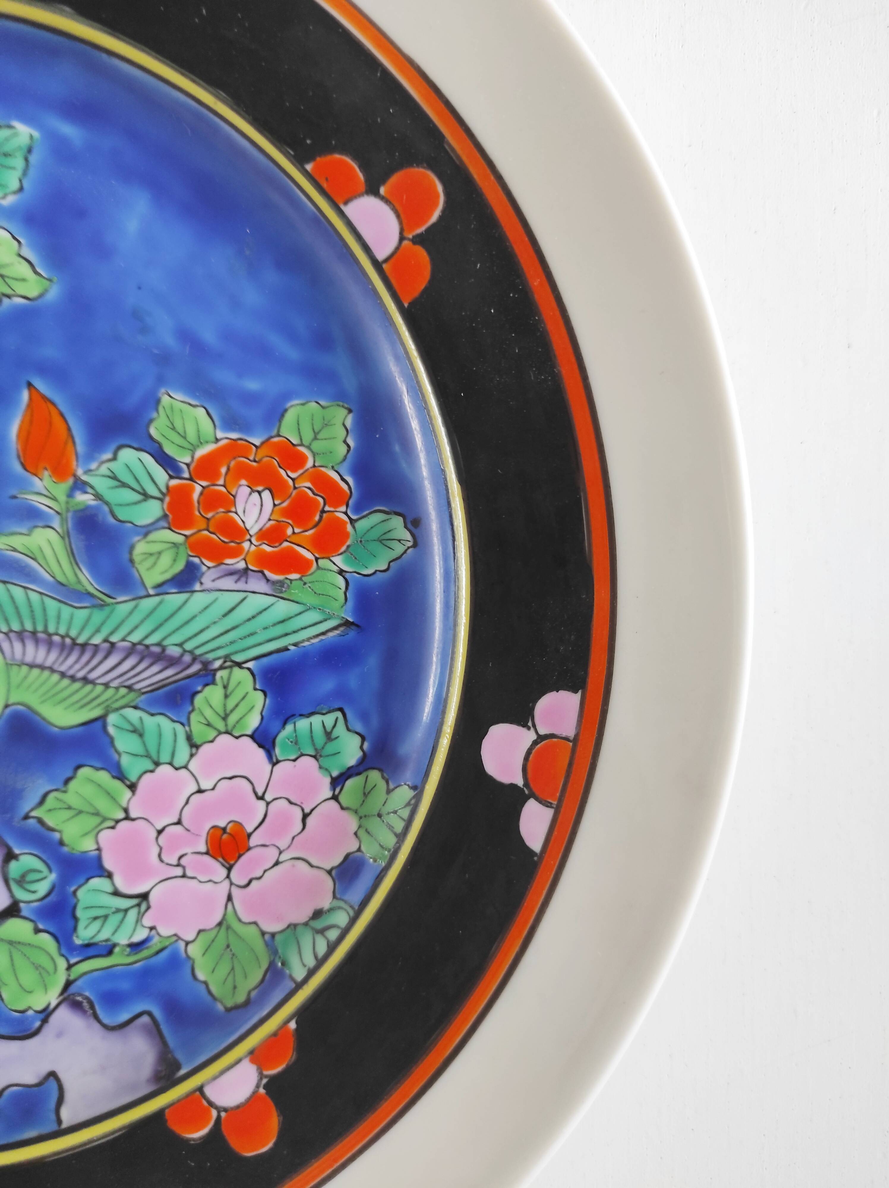 Japanese hand painted bird plate
