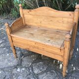 Vintage pine chest bench