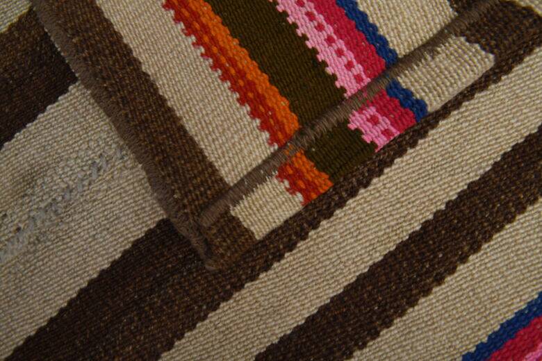 Vintage striped kilim hallway rug 60 x 182 cm