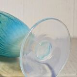 Duo of vintage blown glass soliflores vases