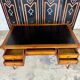 Bureau plat Louis XVI dessus cuir noir