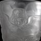 Vase "Cherubs" vintage glass pressed