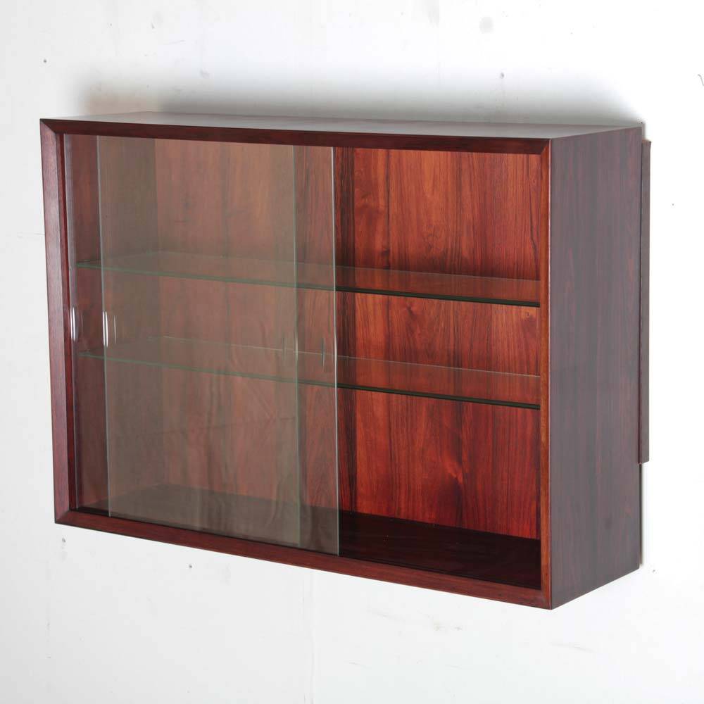 Scandinavian wall display cabinet in rosewood by Poul Cadovius, 1960.