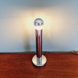 Tubular chrome metal table lamp, 1970s