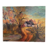 Country landscape oil on canvas