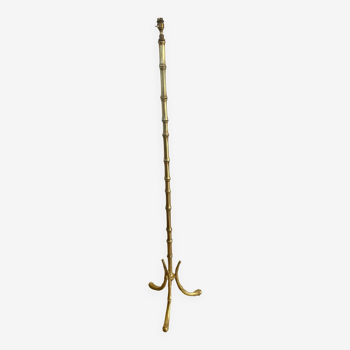 Bamboo floor lamp attributed to Maison Bagues