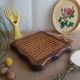Dessous de plat bois et cannage vintage