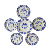 Lot of 5 plates and 1 cup Gien