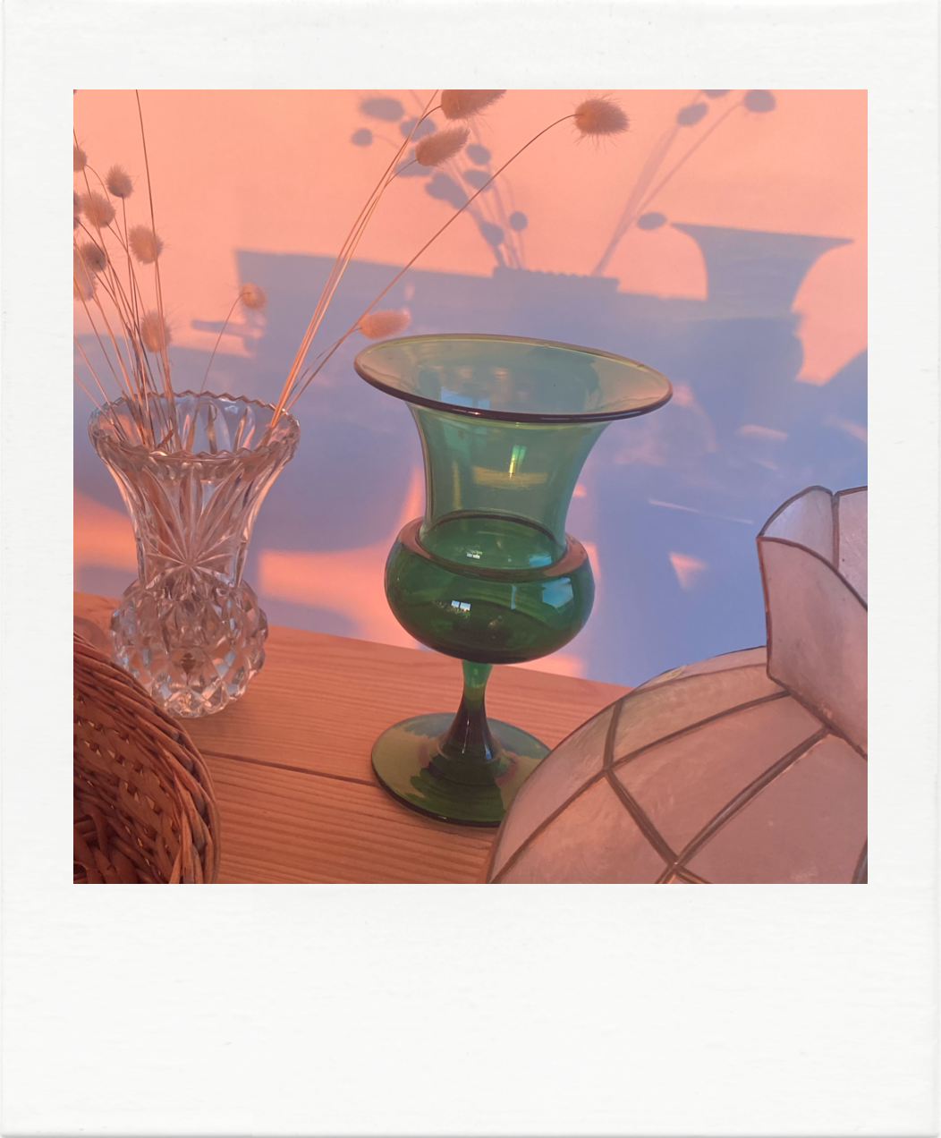 Large translucent green vase/pot