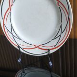 Old plate with geometric pattern Lunéville France