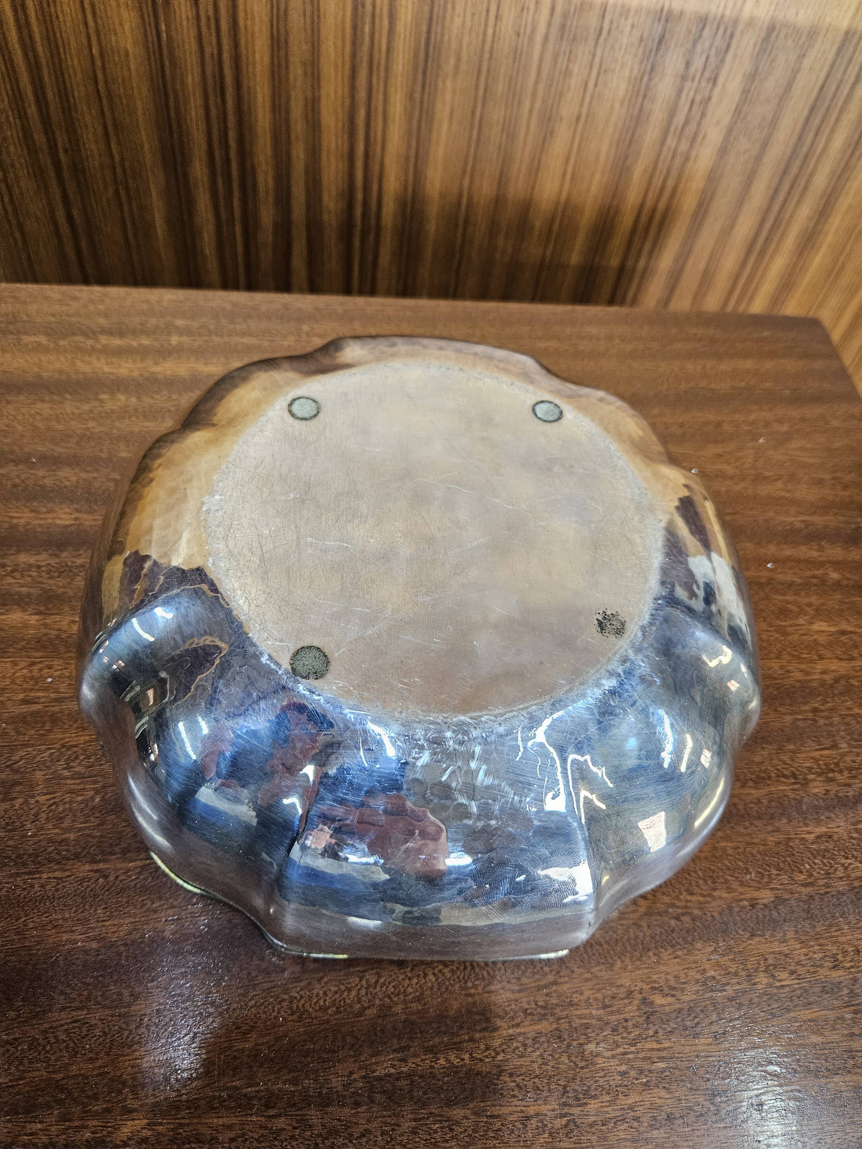 Vintage silver plated bowl / fruit bowl by job art, 1990s.