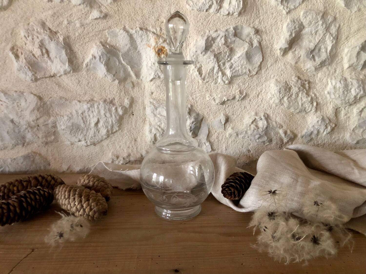 Carafe en verre « goutte »