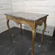 Console/centre table in Louis XV style, gilded, 19th century.