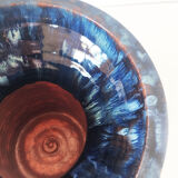 Vintage blue ceramic vase