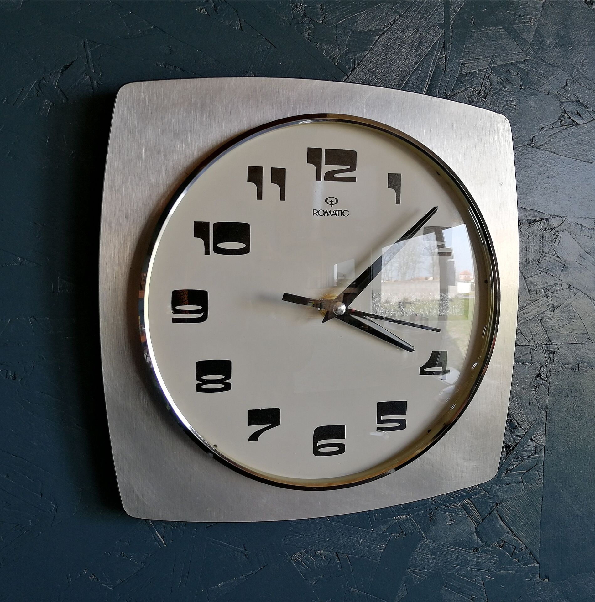 Vintage clock, "Romatic Silver" wall clock