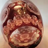 Original ruby overlay crystal vase