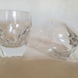 1960 crystal cup glasses ringing with cut-outs